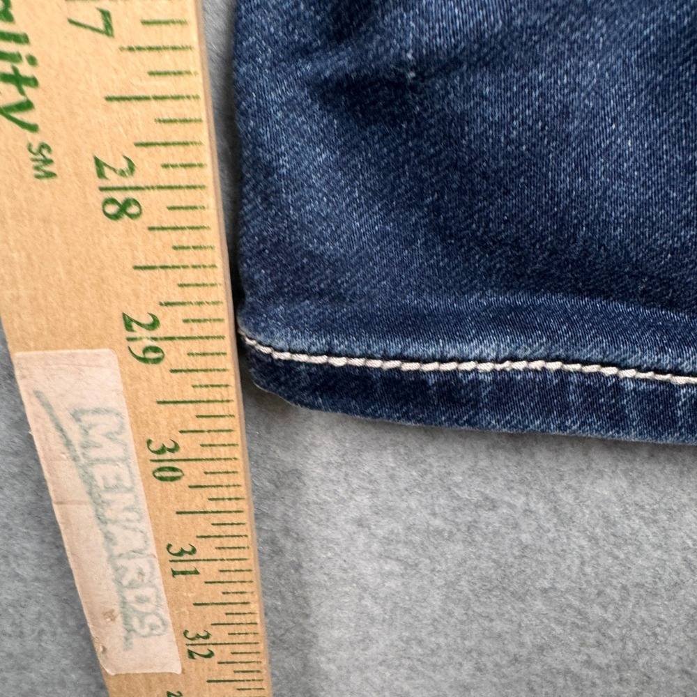 Grace in LA Jeans Womens 28 / 6 Dark Wash Thick Stitch Embellished Slim Straight - Picture 11 of 12